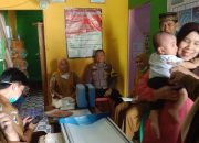 Bhabinkamtibmas Polsek Polewali Monitoring Pendataan dan Pendampingan Penanggulangan Stunting di Wilayahnya