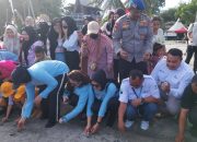 Personil Sat Polairud Polres Polman Bersama Polsek Wonomulyo Pengamanan Festival Memperingati Hari Penyu Sedunia Tahun 2024