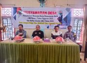 Bhabinkamtibmas Polsek Wonomulyo Hadiri Musyawarah Penyusunan RKP Desa 2025 Dan Daftar Usulan 2026