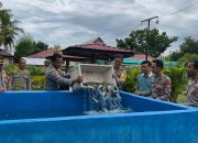 Wakapolres Polman Laksanakan Pelepasan Bibit Ikan di Kolam P2L Polres Polman