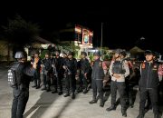 Patroli Gabungan Sat Samapta Polres Polman Bersama Personel Brimob Kompi 4 Polman Pasca Penghitungan Suara Pilkada Serentak Tingkat PPK