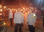 Kanit Sabhara Polsek Tutar Hadiri Pawai Obor dalam Rangka Gema Ramadhan
