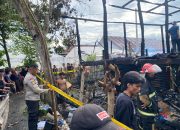 Polsek Tinambung Datangi Lokasi Kebakaran Satu Unit Rumah di Desa Batulaya