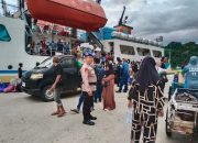 Sat Polair Polres Polman Laksanakan Pengamanan Pemberangkatan KM Sabuk Nusantara 93 Perintis di Pelabuhan Tanjung Silopo