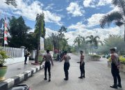 Personel Polres Polman Laksanakan Pengamanan Aksi Unjuk Rasa Himpunan Mahasiswa Islam Cabang Polman
