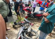 Sat Lantas Polres Polman Tanggap Cepat Tangani Lakalantas Beruntun di Puppole, Desa Bonde Kecamatan Campalagian Kabupaten Polman
