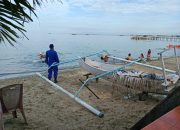 Sat Polair Polres Polman Monitoring Kegiatan Masyarakat di Pantai Bahari Polewali