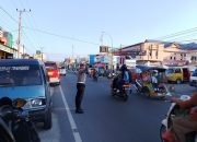Sat Lantas Polres Polman Laksanakan Pengamanan dan Pengaturan Lalu Lintas di Pagi Hari, Ciptakan Situasi Aman dan Kondusif