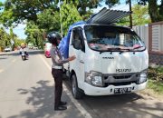 Sat Lantas Polres Polman Gelar Penindakan dan Sosialisasi Terkait Kendaraan Over Dimensi dan Over Loading