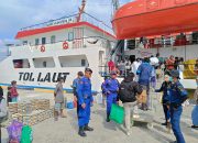 Polair Polres Polman Laksanakan Pengamanan Pemberangkatan KM Sabuk Nusantara 93 di Pelabuhan Tanjung Silopo