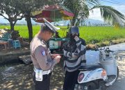 Satgas Gakkum Ops Patuh Marano 2025 Polres Polman Laksanakan Penindakan Tilang dan Teguran kepada Pelanggar Lalu Lintas