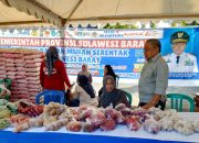 Distapang Sulbar Kembali Melaksanakan Gelar Gerakan Pangan Murah di Taman Karema Mamuju