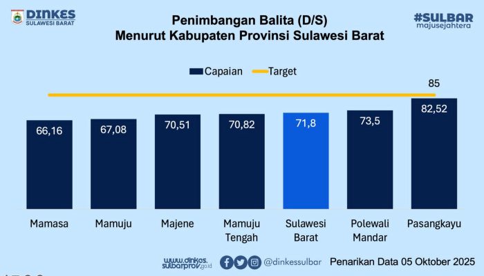 Capaian Penimbangan Balita di Sulbar Capai 71,8 Persen, Bukti Nyata Gerakan Cinta Posyandu Bergerak