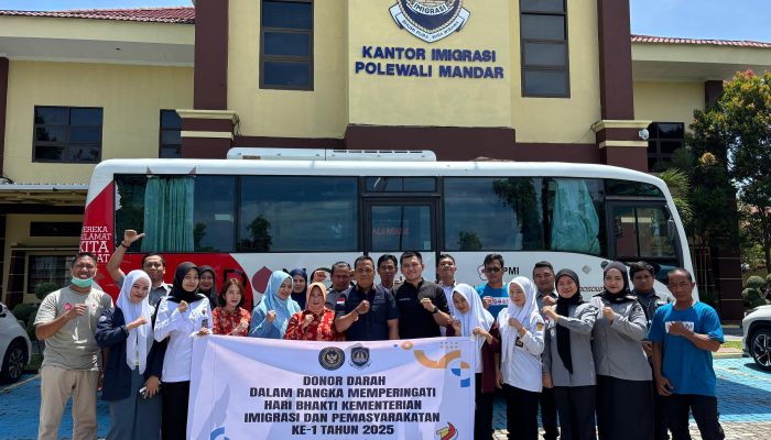 Giat Donor Darah dalam Rangka Peringatan Hari Bhakti Imigrasi dan Pemasyarakatan Ke-1 Tahun 2025