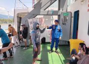 Sat Polairud Polres Polman Amankan Keberangkatan KM Sabuk Nusantara 93 di Pelabuhan Tanjung Silopo