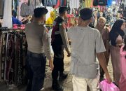 Satgas Preventif Polres Polman Patroli Pasar Baru, Pastikan Keamanan dan Kelancaran Arus Mudik