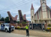 Unit Siaga Lantas Polres Polman Gelar Patroli Dialogis di Gereja di Polewali Mandar