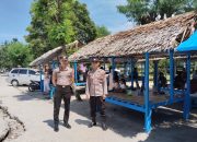 Polsek Tinambung Pantau Wisata Pantai Palippis Pasca Idul Fitri