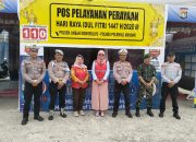 Personel Pos Pelayanan Polsek Wonomulyo Amankan Arus Lalu Lintas Pasca Lebaran 1447 H