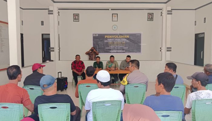 Bhabinkamtibmas Polsek Polewali Hadiri Penyuluhan PTSL 2026 di Polewali