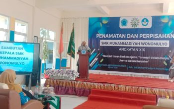 Kanit Binmas Polsek Urban Wonomulyo Hadiri Penamatan dan Perpisahan SMK Muhammadiyah Wonomulyo Angkatan XIX