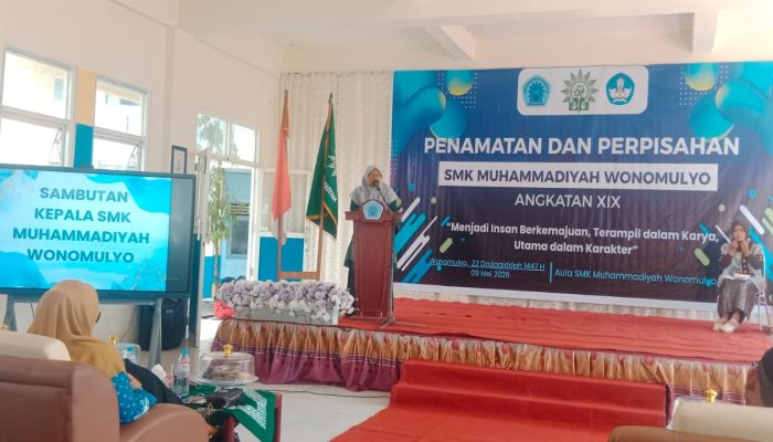 Kanit Binmas Polsek Urban Wonomulyo Hadiri Penamatan dan Perpisahan SMK Muhammadiyah Wonomulyo Angkatan XIX