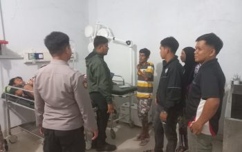 Personel Polsek Binuang Datangi TKP Laka Lantas di Jalan Poros Paku–Amola