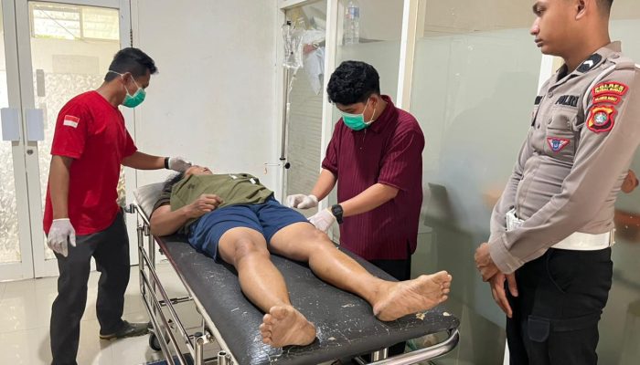 Unit Lantas Polsek Urban Wonomulyo Datangi TKP Kecelakaan Lalu Lintas Tabrak Lari di Wonomulyo