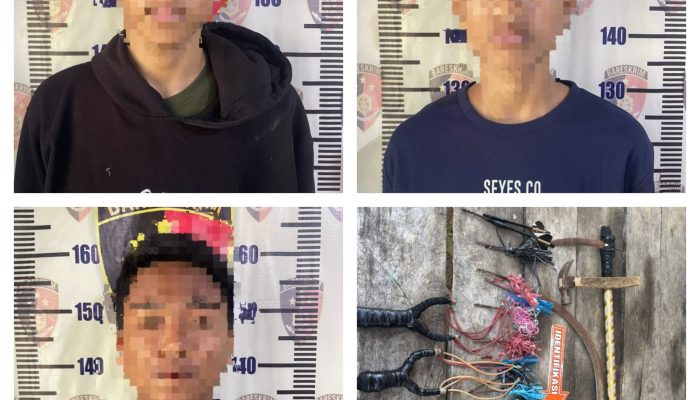 Tim URC Polres Polman Amankan Tiga Remaja Terduga Pelaku Pembusuran di Wonomulyo