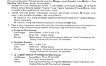 35 ASN Lolos Administrasi Seleksi JPT Pratama Polman, Assessment Digelar 18–23 Mei