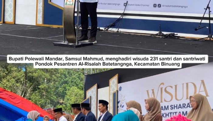Hadiri Wisuda 231 Santri Al-Risalah, Bupati Polman Tegaskan Dukungan untuk Pesantren