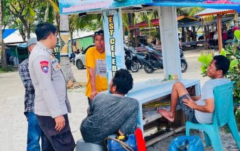Bhabinkamtibmas Desa Lapeo Monitoring Objek Wisata Pantai Ba’batoa, Situasi Tetap Aman Dan Kondusif