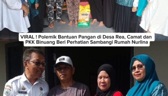 VIRAL ! Polemik Bantuan Pangan di Desa Rea, Camat dan PKK Binuang Beri Perhatian Sambangi Rumah Nurlina