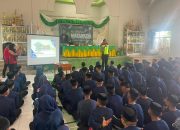 Satlantas Polres Polman Tanamkan Budaya Tertib Berlalu Lintas kepada Peserta MPLS MAN 1 Polewali