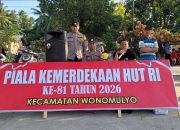 Polsek Urban Wonomulyo Amankan Pertandingan Sepak Bola Piala Kemerdekaan HUT RI ke-81