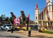 Sat Lantas Polres Polman Amankan Ibadah Minggu, Patroli Dialogis di Sejumlah Gereja