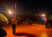 Kapolres Polman Pimpin Apel Kehormatan dan Renungan Suci HUT ke-81 Kemerdekaan RI di TMP Rea Polman