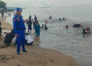 Sat Polairud Polres Polman Tingkatkan Pengamanan Wisatawan di Pantai Bahari Polewali