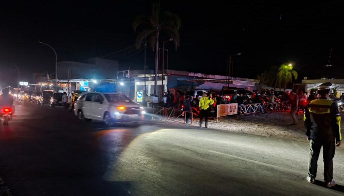 Cegah Kemacetan, Sat Lantas Polres Polman Lakukan Pamturlalin di SPBU Lantora