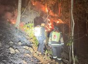 Kebakaran Lahan Dekati Permukiman Warga di Binuang, Polisi dan Tim Gabungan Bergerak Padamkan Api