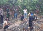 Sinergitas Tiga Pilar, Bhabinkamtibmas Bersama Unsur Terkait Tangani Kebakaran Kebun Kakao
