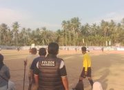 Polsek Tinambung Amankan Turnamen Sepak Bola Antar Desa Se-Kabupaten Polman, Laga Berjalan Aman