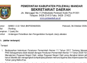 Pemkab Polman Lantik Pejabat Administrator, Pengawas, dan Fungsional Hari Ini
