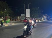 Jaga Kondusivitas Malam Hari, Sat Lantas Polres Polman Gelar Blue Light Patrol